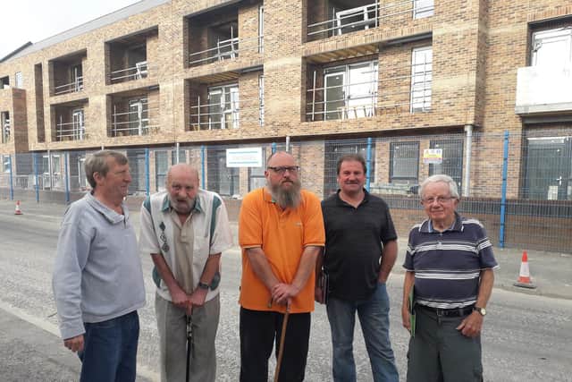 Some of the residents who have raised concerns about the construction phase of the Lighthouse View development, including Alan johnson (right) and Robert Handley