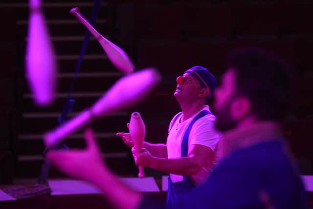 Jugglers at the launch event