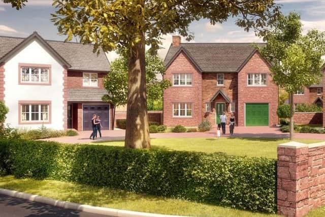 An artist's impression of what the huge new housing development on farmland off Blackpool Road, between Poulton and Carleton, could look like (Picture: Wyre Council)