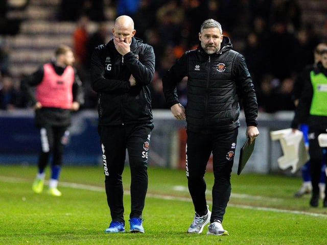 Simon Grayson with first-team coach David Dunn after the final whistle