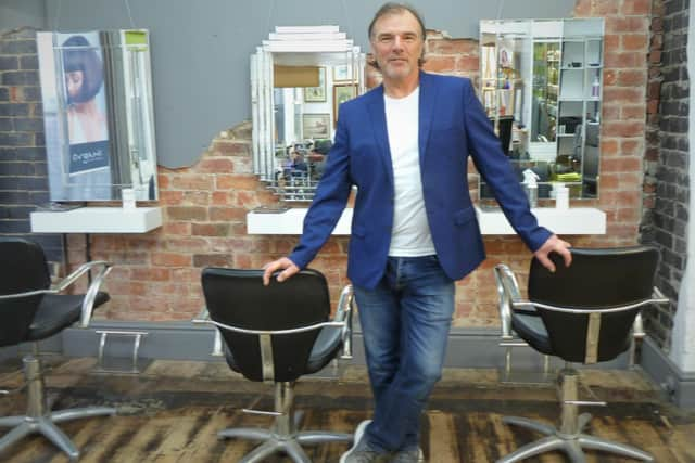 Tony Cox in his salon Organic Colour Bar in Cocker Square in Blackpool