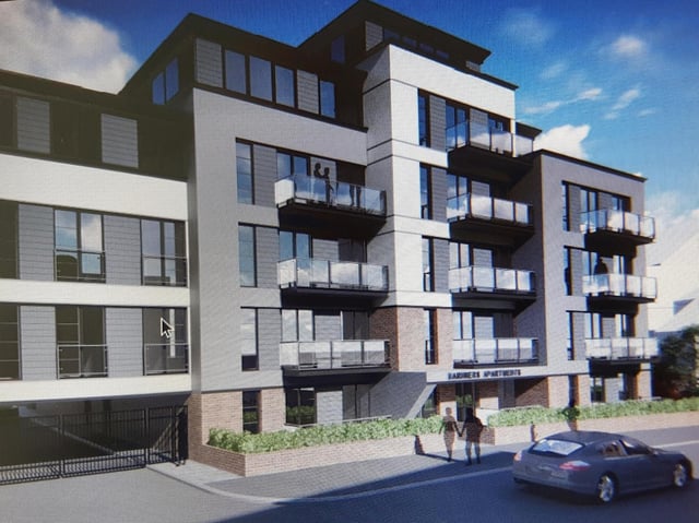 An artist's impression of the proposed flats