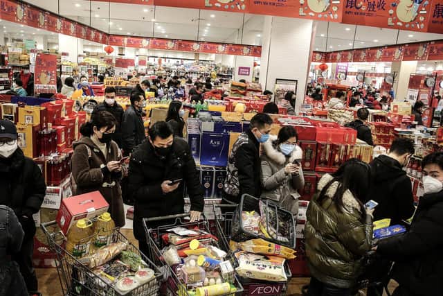 Shoppers in China have been panic buying food, Lytham teacher Shell Buchanan said