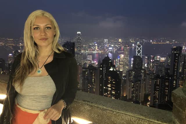 Shell Buchanan, 31, says she has been forced to stay indoors and cannot leave the Chinese city she was visiting due to the Coronavirus outbreak