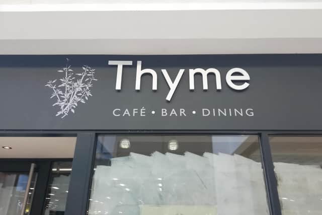 Thyme's front entrance in Poulton's Teanlowe Shopping Centre.