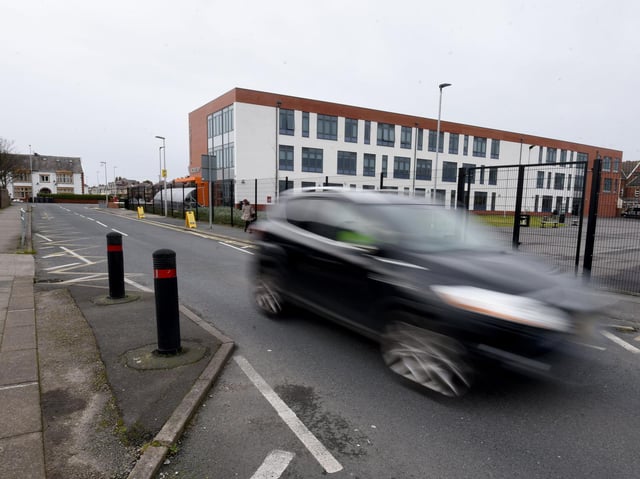 The pinch-point in Arnold Avenue, pictured above, is set to be removed and replaced by a zebra crossing on top of a speed hump (Picture: Daniel Martino for JPIMedia)