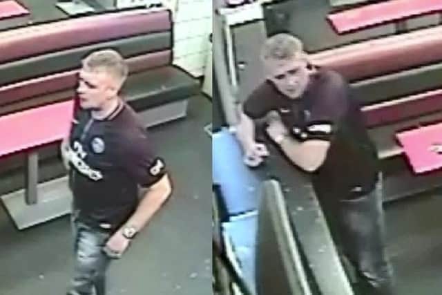 Police have released images of a man theywant to speak to in connection with a sexual assault in Blackpool. (Credit: Lancashire Police)