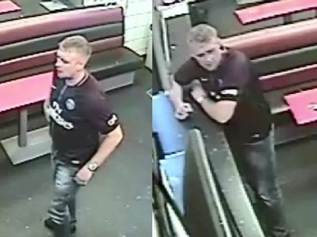 Police have released images of a man theywant to speak to in connection with a sexual assault in Blackpool. (Credit: Lancashire Police)
