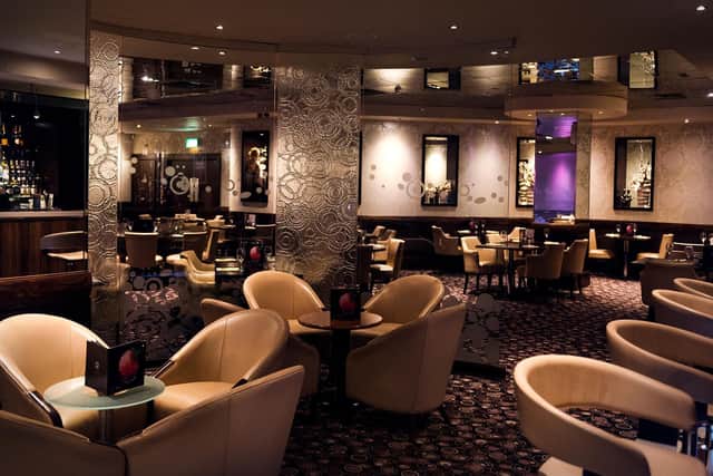 The plush dining room at the Grosvenor Casino in Blackpool