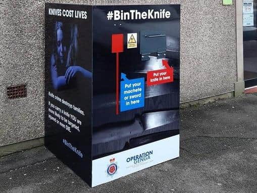 A total of six knife bins have been installed in Blackpooland Fleetwood. (Credit: Lancashire Police)