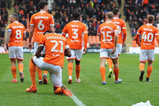 Armand Gnanduillet's double helped Blackpool finally get back to winning ways