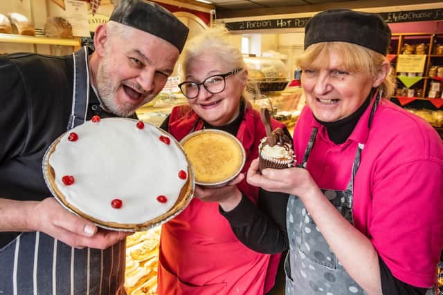 Andrew Taylor, Julia McDonald and Catherine Hughes are selling their bakery Taylors of Cleveleys to enjoy their retirement. Photo: Recognition PR