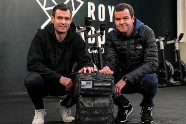 Nick and Danny Costello with one of their Hero Backpacks which are selling around the world