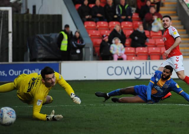 Lewie Coyle scored his first Fleetwood Town goal last month