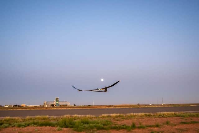 The Phasa-35 takes off at the Woomera test range in Australia