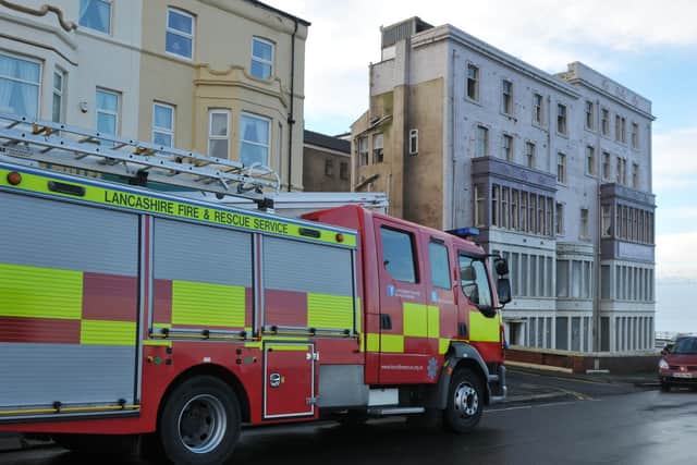 Firefighters attending an incident at the Ambassador Hotel