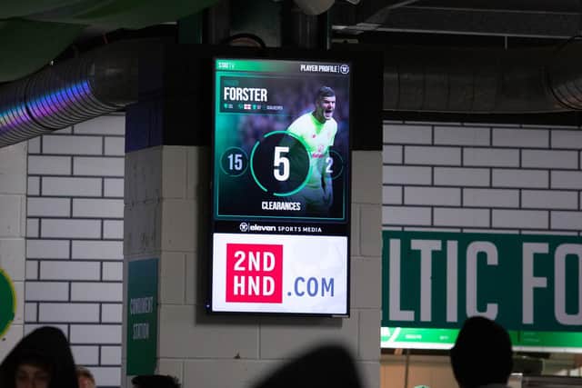 One of Eleven Sports Media's screens at Celtic Park, Glasgow