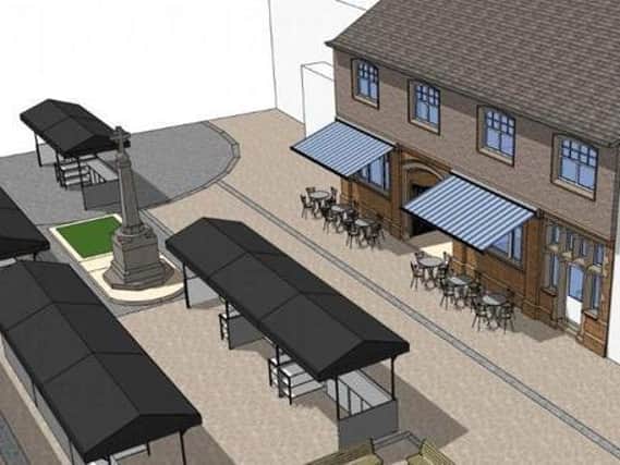 Artist's impression of the food hall plans earmarked for the former police station at Poulton