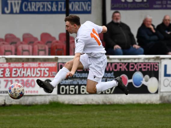 Ben Roberts on the burst for Blackpool  Picture: ADAM GEE