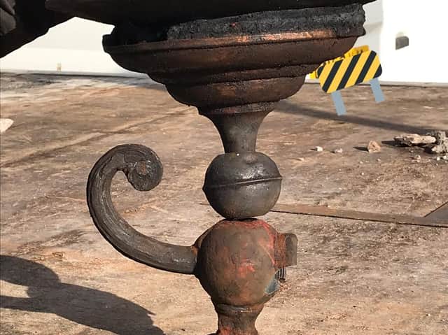 The light fitting found under the North Pier
