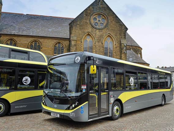 The newer buses, by Blackpool Transport