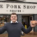 Jack Gardner is celebrating with staff at The Pork Shop Poulton after winning several awards at the British Pie Awards