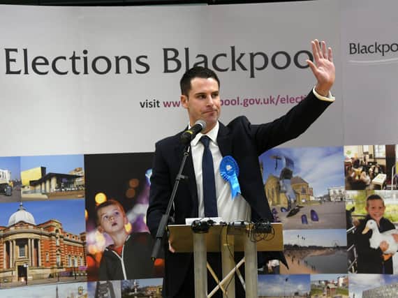 Scott Benton at the General Election count in December