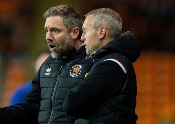 Neil Critchley and Blackpool coach David Dunn