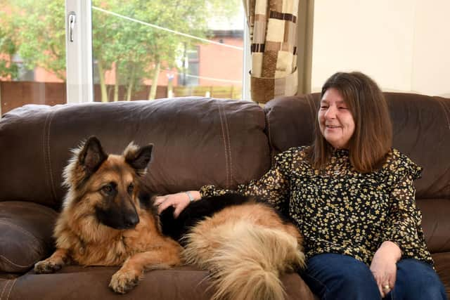 Gail Holroyd with Luna