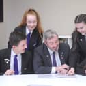 Aspire Academy pupils with head teacher John Woods.