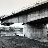 Penwortham bypass, pictured here being constructed, is causing delays for motorists