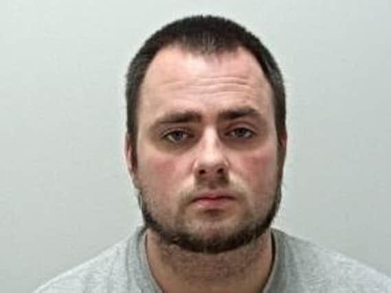 Anthony Purdy, 32, from Blackpool, had been wanted on suspicion of breaching a restraining order. Pic: Lancashire Police