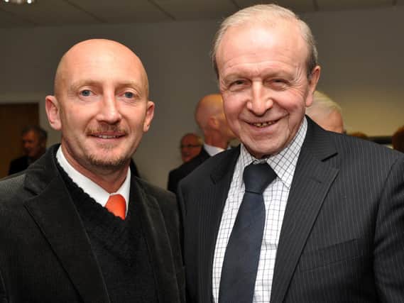 Ian Holloway and his Blackpool squad received a special training ground visit from Jimmy Armfield