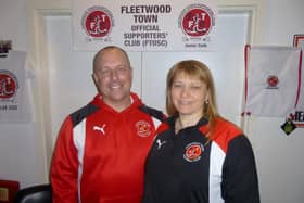 American Fleetwood Town fans Steve and Natalya VanderClute