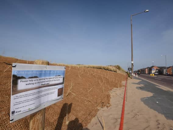 The work on the dunes at Clifton Drive North