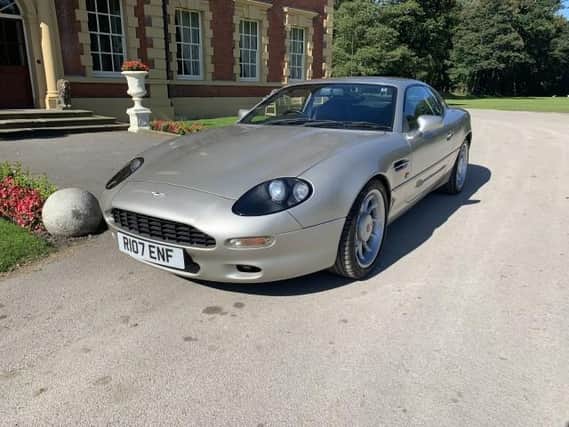 The Aston Martin previously owned by footballer Roy Keane outside Lytham Hall