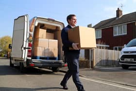 Communities Secretary Robert Jenrick, helped deliver free food boxes to the most clinically vulnerable in Tonbridge, Kent, yesterday, as the scheme is rolled out across England (Picture: Gareth Fuller/PA Wire)