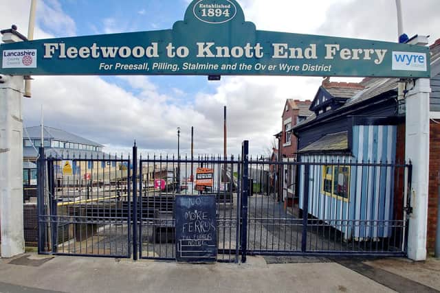 The Fleetwood the Knott End ferry has been closed after people failed to maintian correct social distancing