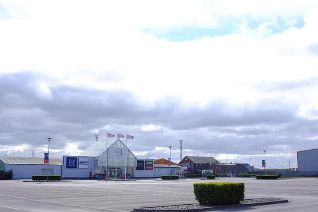 Affinity Outlet, formerly Freeport Fleetwood, looking deserted due to the coronavirus lockdown