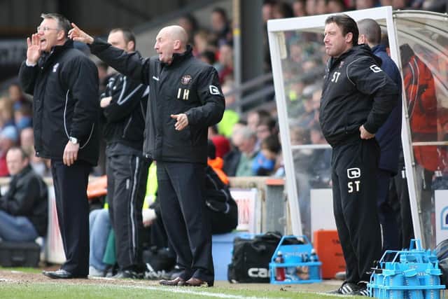 Ian Holloway points the way to the Championship play-offs