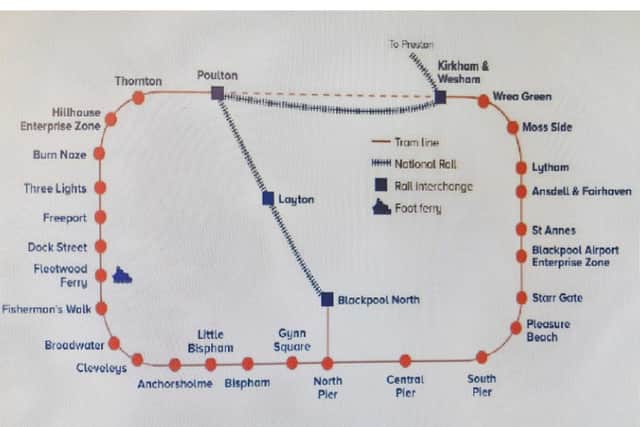 The proposed tram loop
