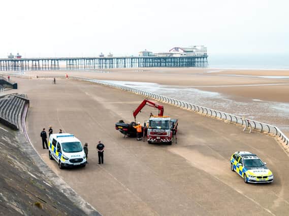 The scene on the Lower Walk on Blackpool promenade. Picture: Mark Eastham