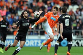 Stephen Dobbie in action against Charlton Athletic during his last loan spell with Blackpool in 2014