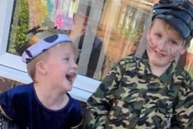 Kai and Cody have been spreading some Easter joy throughout their neighbourhood, around St George's Avenue in Cleveleys. Photo: Sian Makepeace