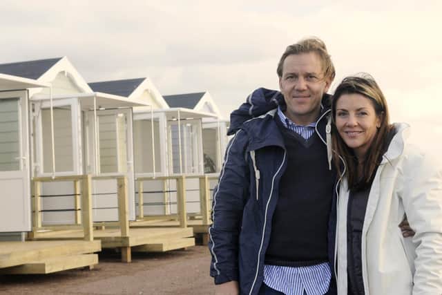 Stuart and Zoe Robertson at the St Annes Beach Huts