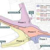 The schedule for the upgrade of the A585 roundabout at Norcross