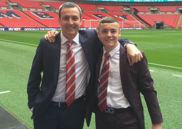 Andy and Jamie Pilley at Wembley