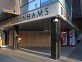 A general view of the boarded up entrance to Debenhams (Photo by Andrew Redington/Getty Images)
