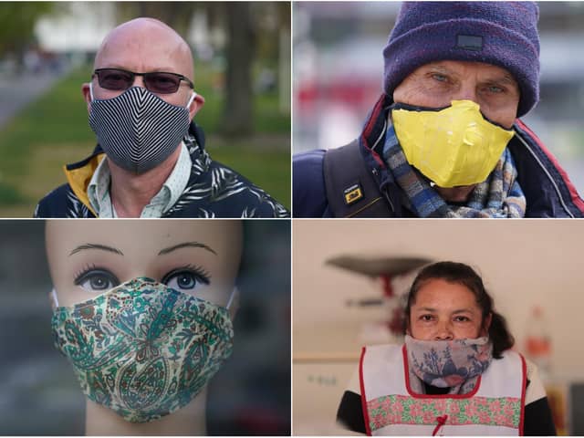 A selection of home-made masks