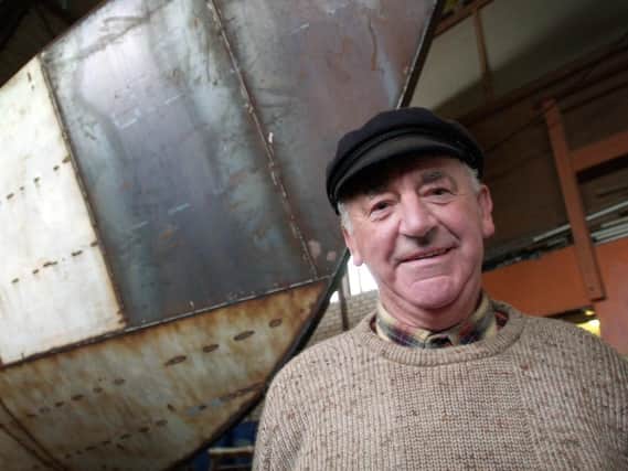 John Tavernor at the Lytham boatyard business he ran for many years